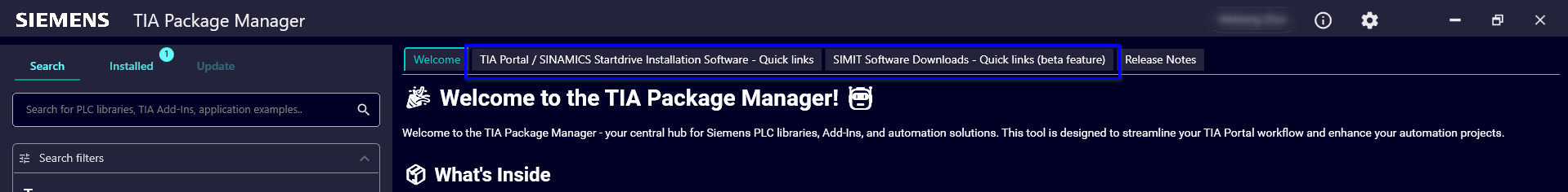 QuicklinkstoSIMITandTIAPortal