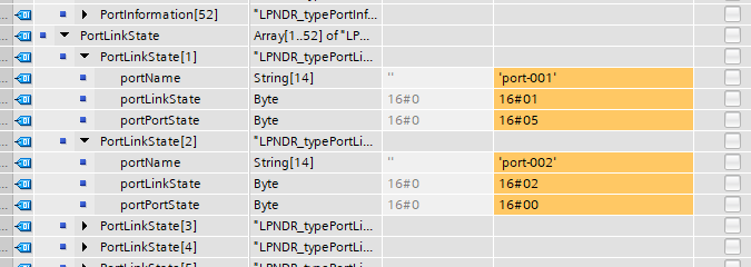 PortLinkStateExample
