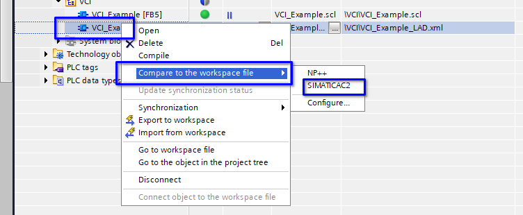 UseSIMATICAutomationCompareTool